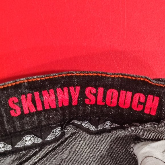 No Fear Jeans skinny slouch black boy's  size 10 - Picture 5 of 8